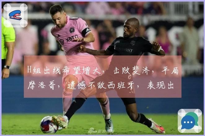 H组出线希望增大，击败斐济，平局摩洛哥，遗憾不敌西班牙，表现出色！
